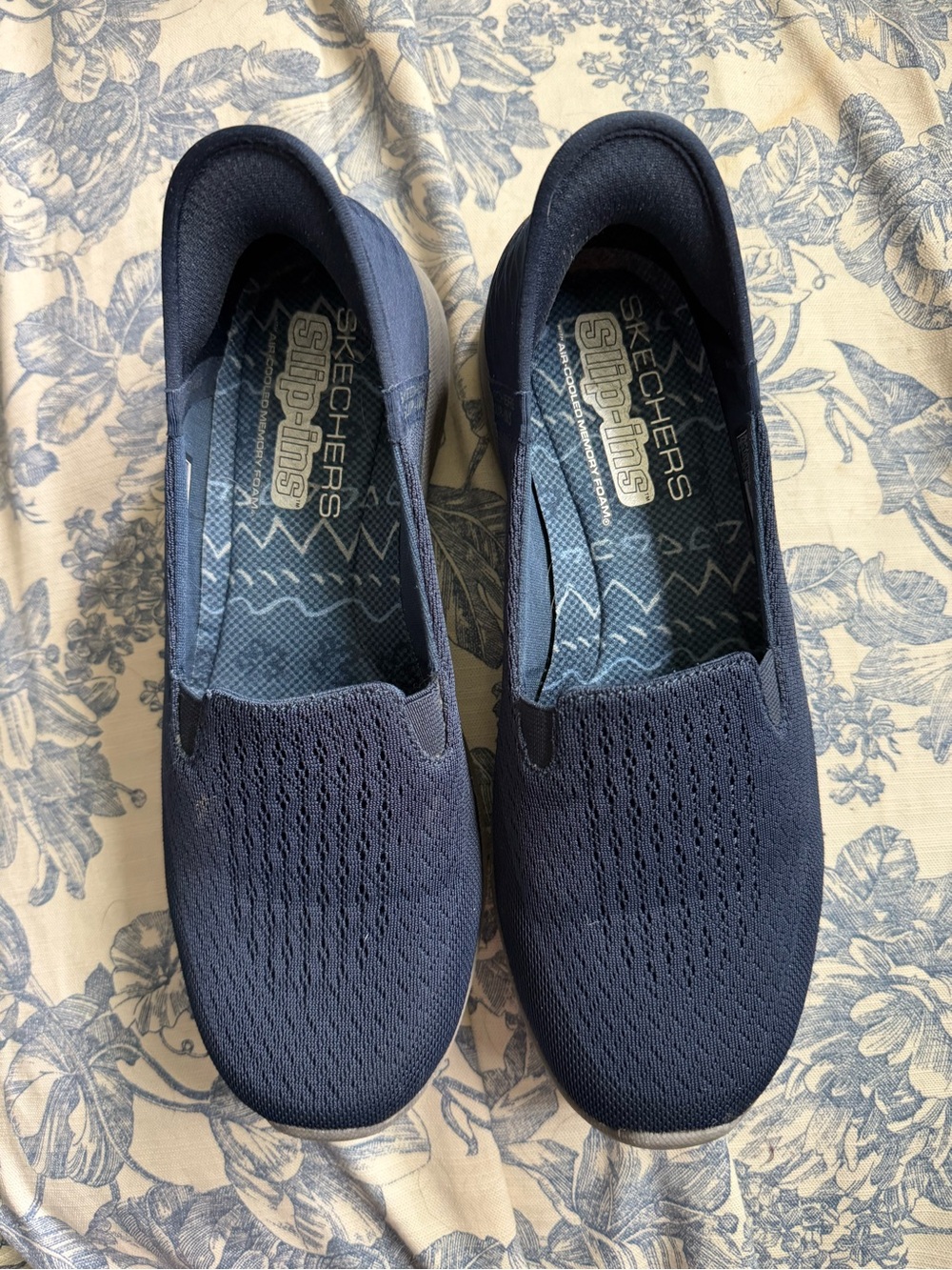 Skechers Slip-Ins Navy Knit Slip-On Shoes